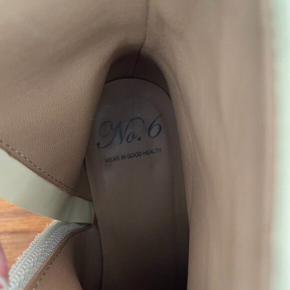 No 6 Store Cream Patent Leather Heeled Boots Sz 7 - Picture 6 of 8